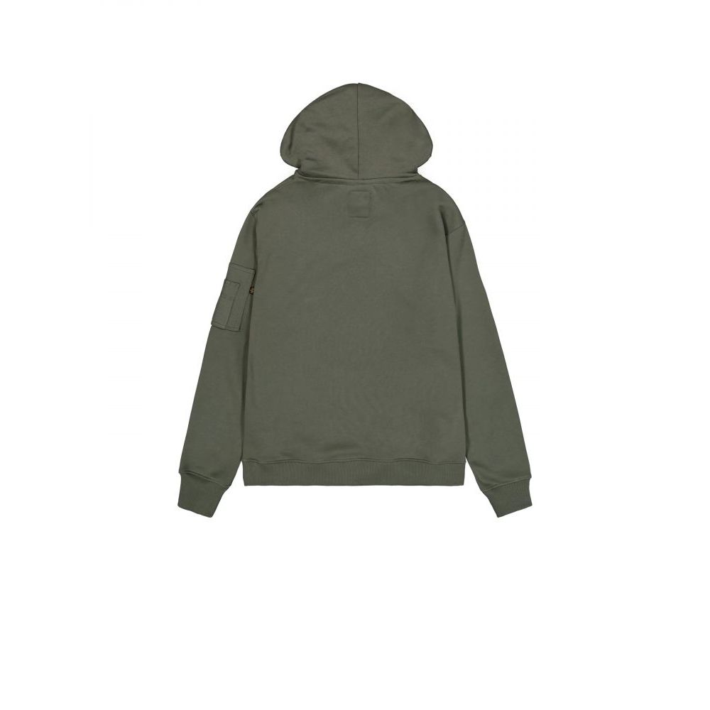 Mikina Embroidery Hoodie - Dark Olive - Alpha Industries