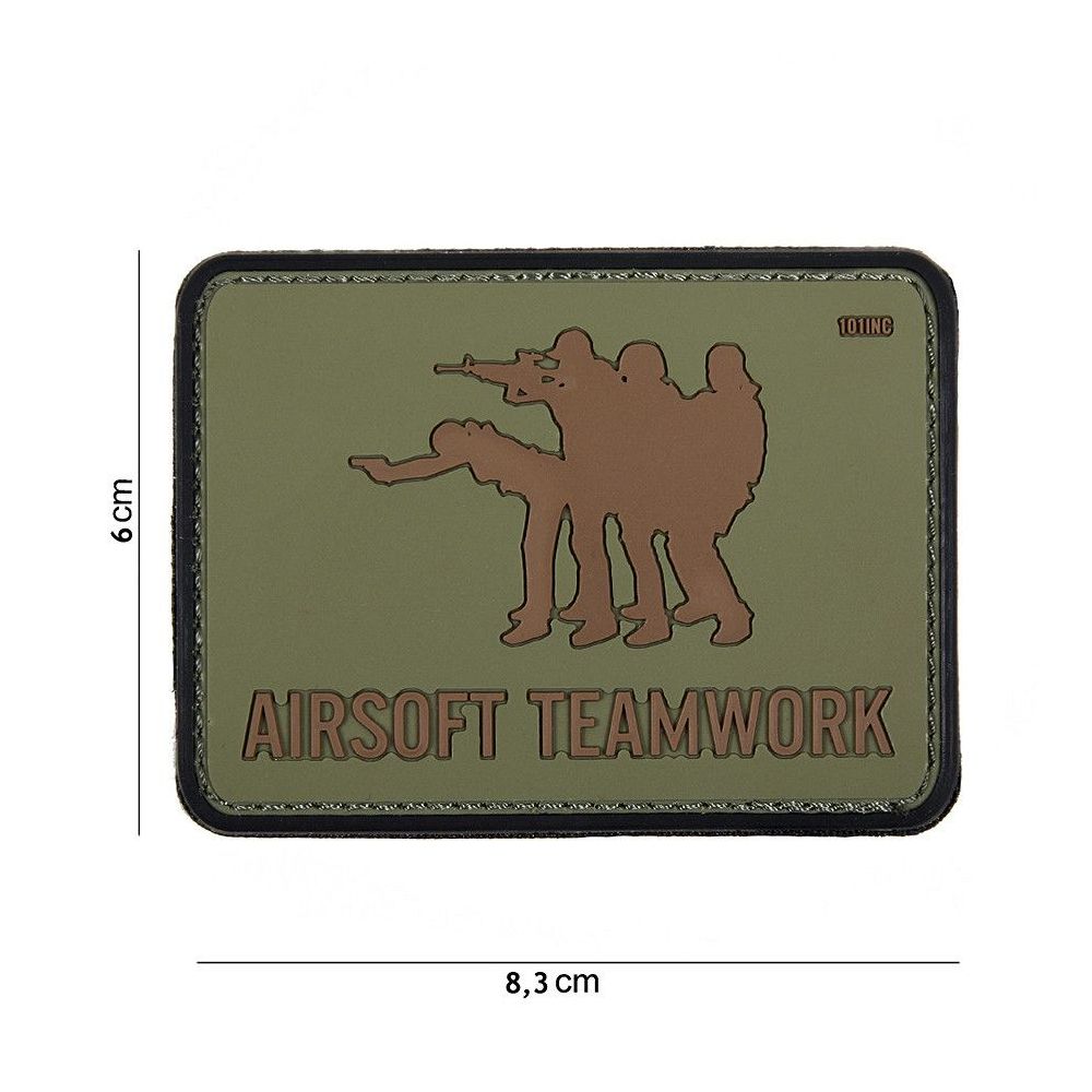 Nášivka PVC Airsoft Teamwork - zelená - 101.INC