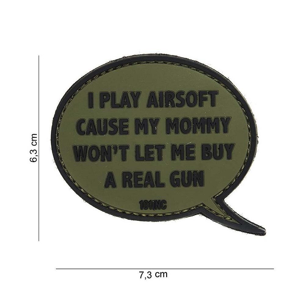 Nášivka PVC I Play Airsoft - 101. INC