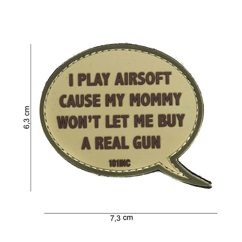 Nášivka PVC I Play Airsoft - 101. INC