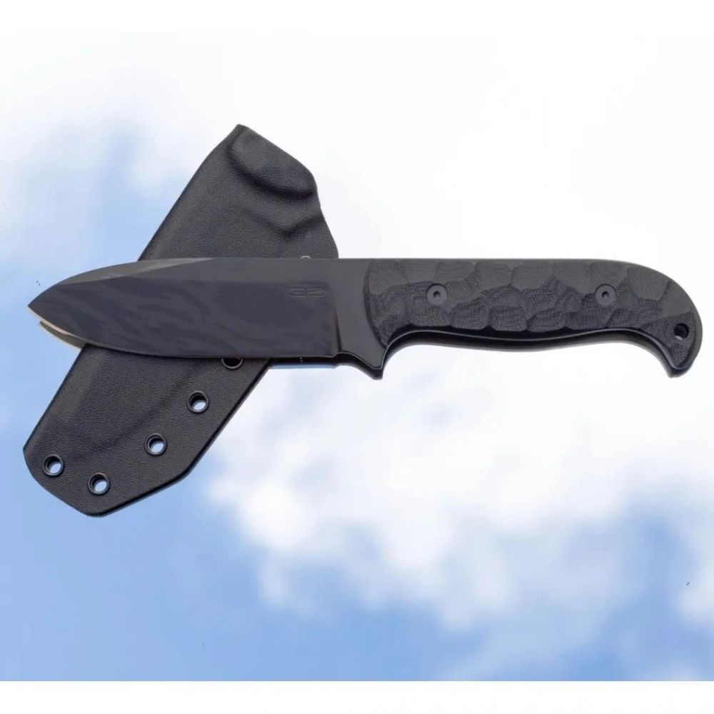 Nůž Pilot Survival knife 75Cr1 - Armor Black/G10 Black - GZ Custom Blades