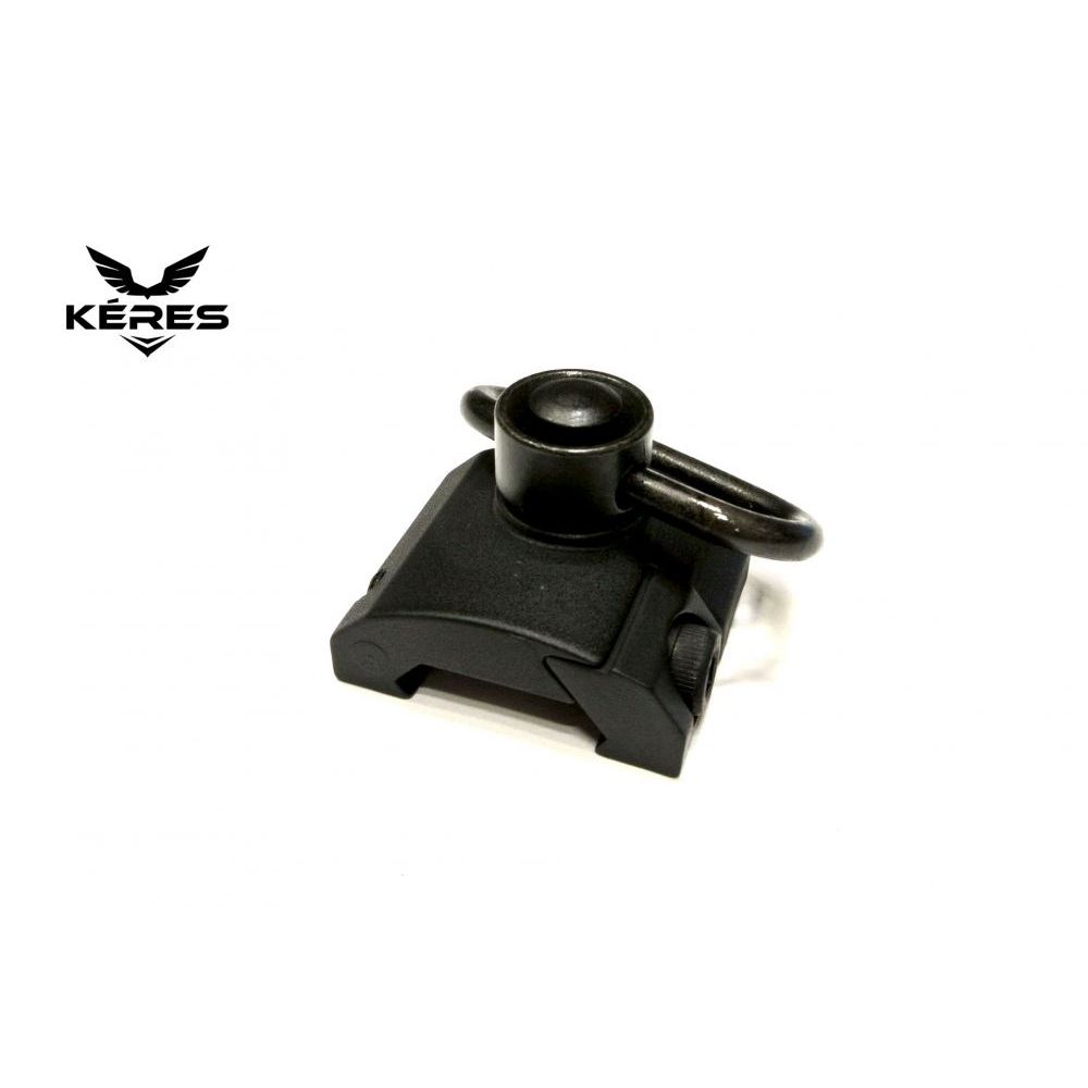 QD poutko popruhu Sling Swivel s montáží na RIS  lištu - černé - SHS