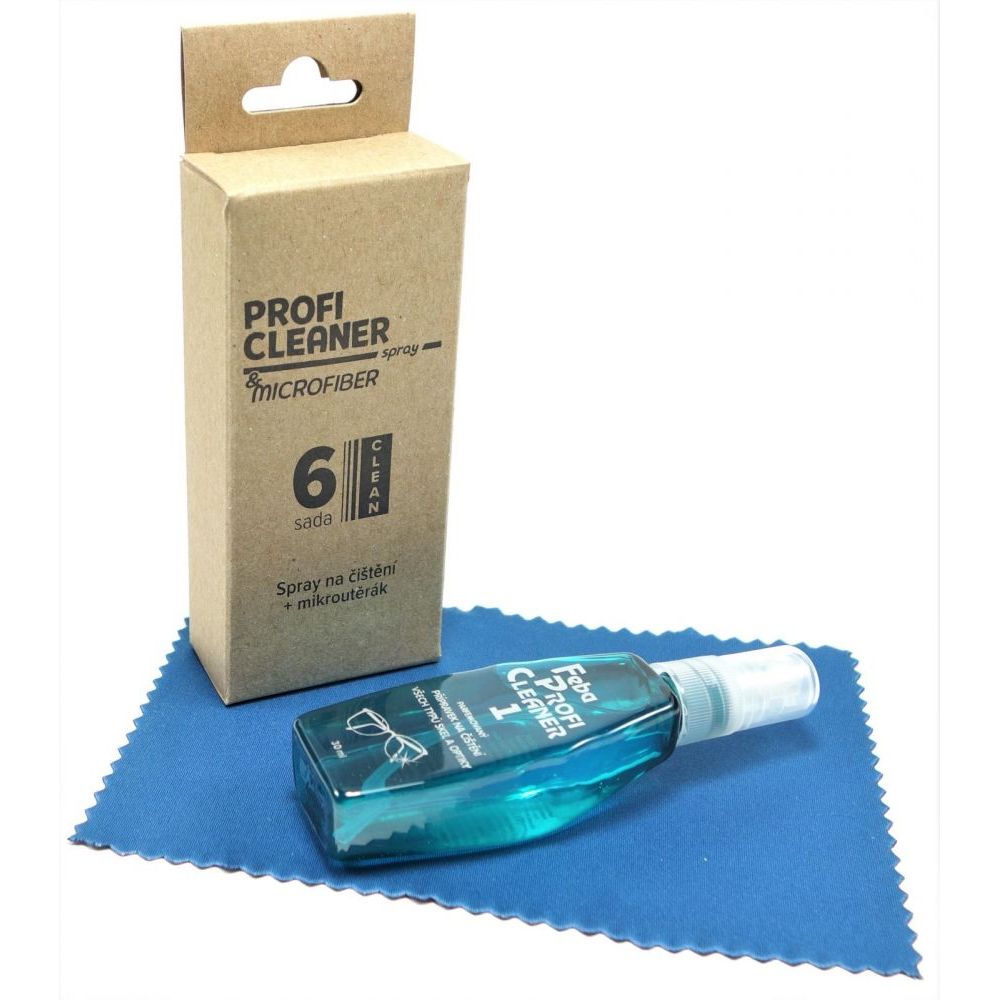 Sada na čištění brýlí - set utěrka + přípravek - FEBA