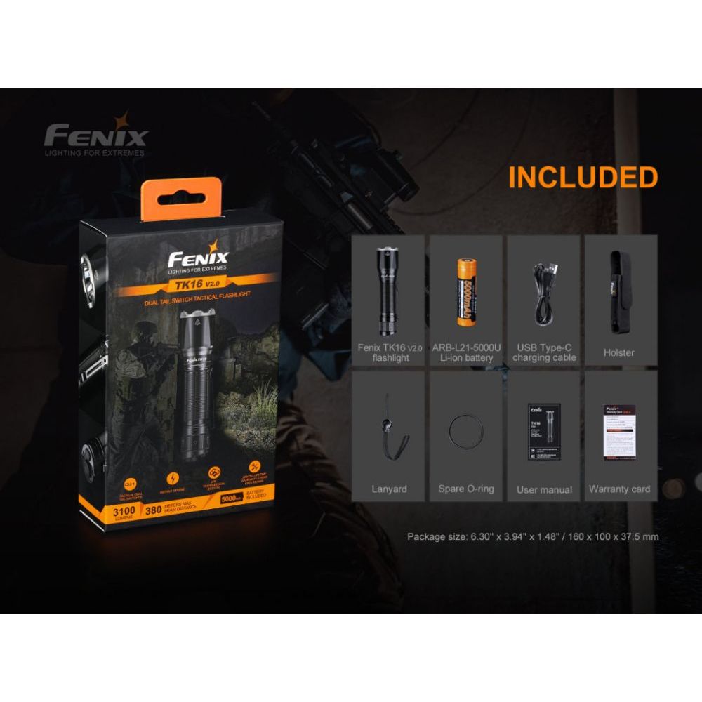 Taktická LED svítilna TK16 V2.0 - Fenix