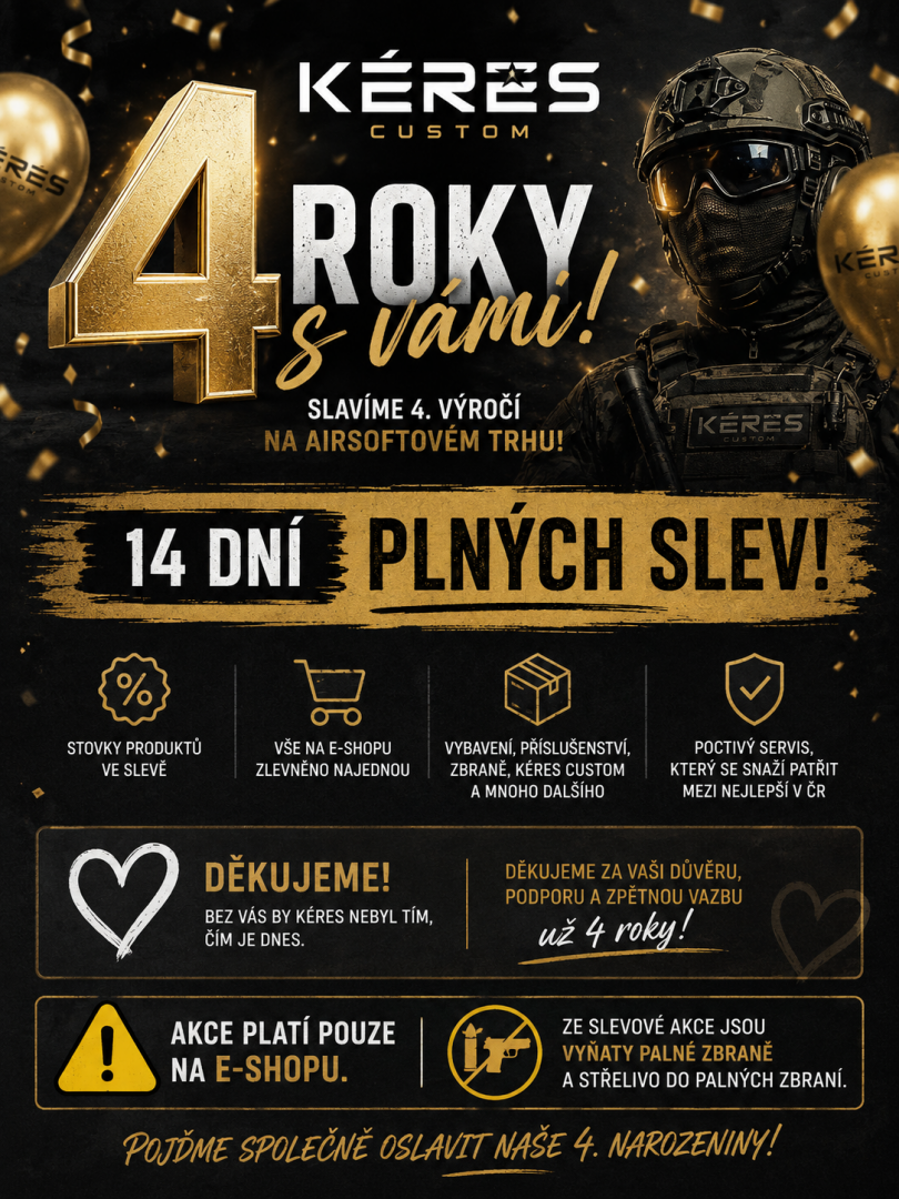 KÉRES slaví 4 roky na airsoftovém trhu! 